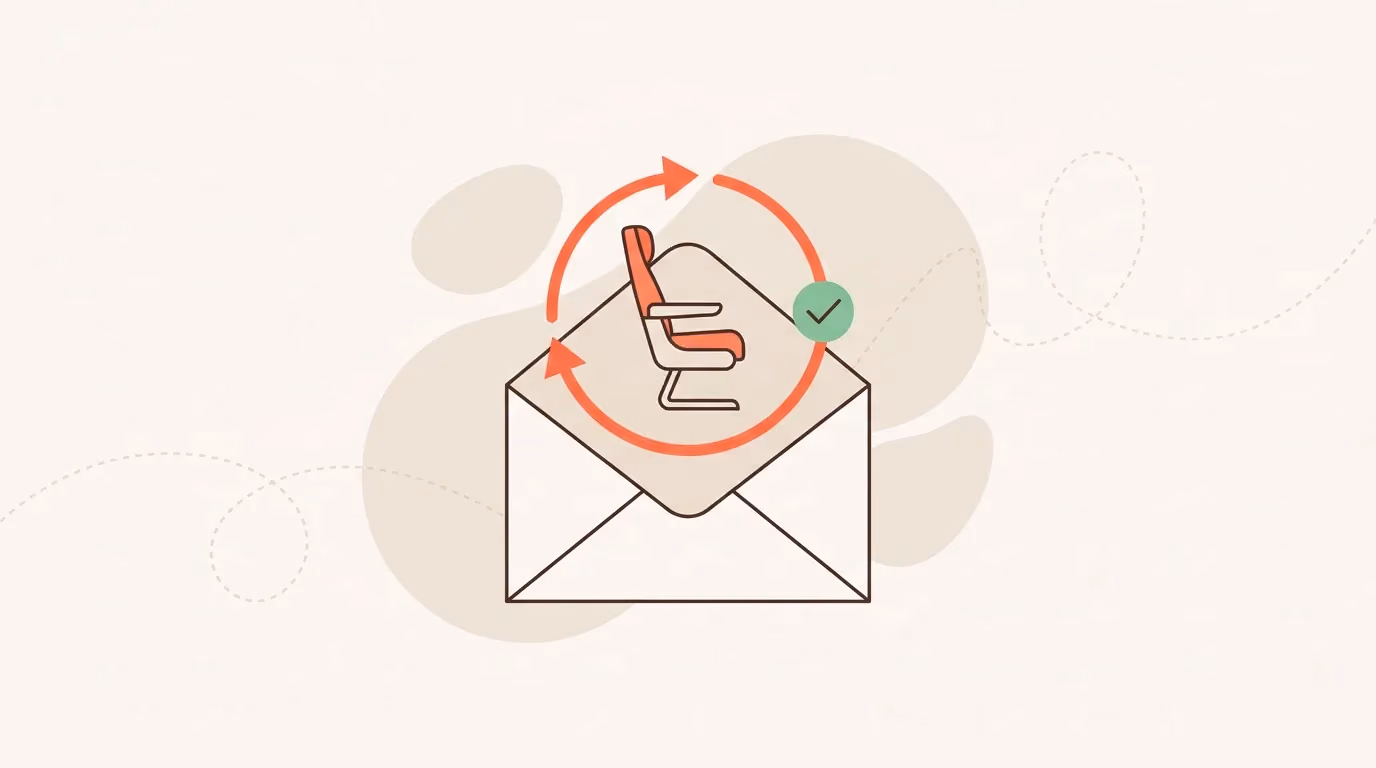 Illustration: a MilesZone alert re-checks the seat with the programme before the email is sent