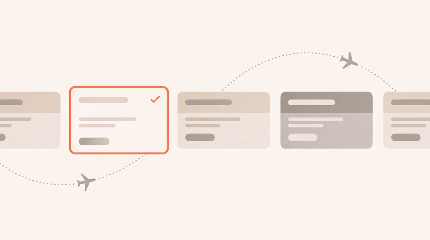 Illustration: award search results from several tools side by side, one of them checked